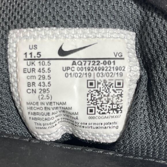 Nike Force Savage Pro 2‎ Shoes Mens Size 11.5 Football Cleats AQ7722-001 - Picture 10 of 11